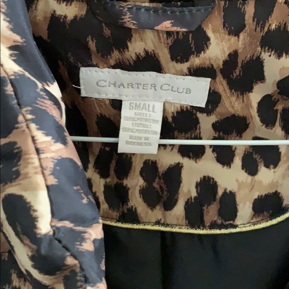 Charter Club leopard quilted vest - size S - EUC - Picture 2 of 3